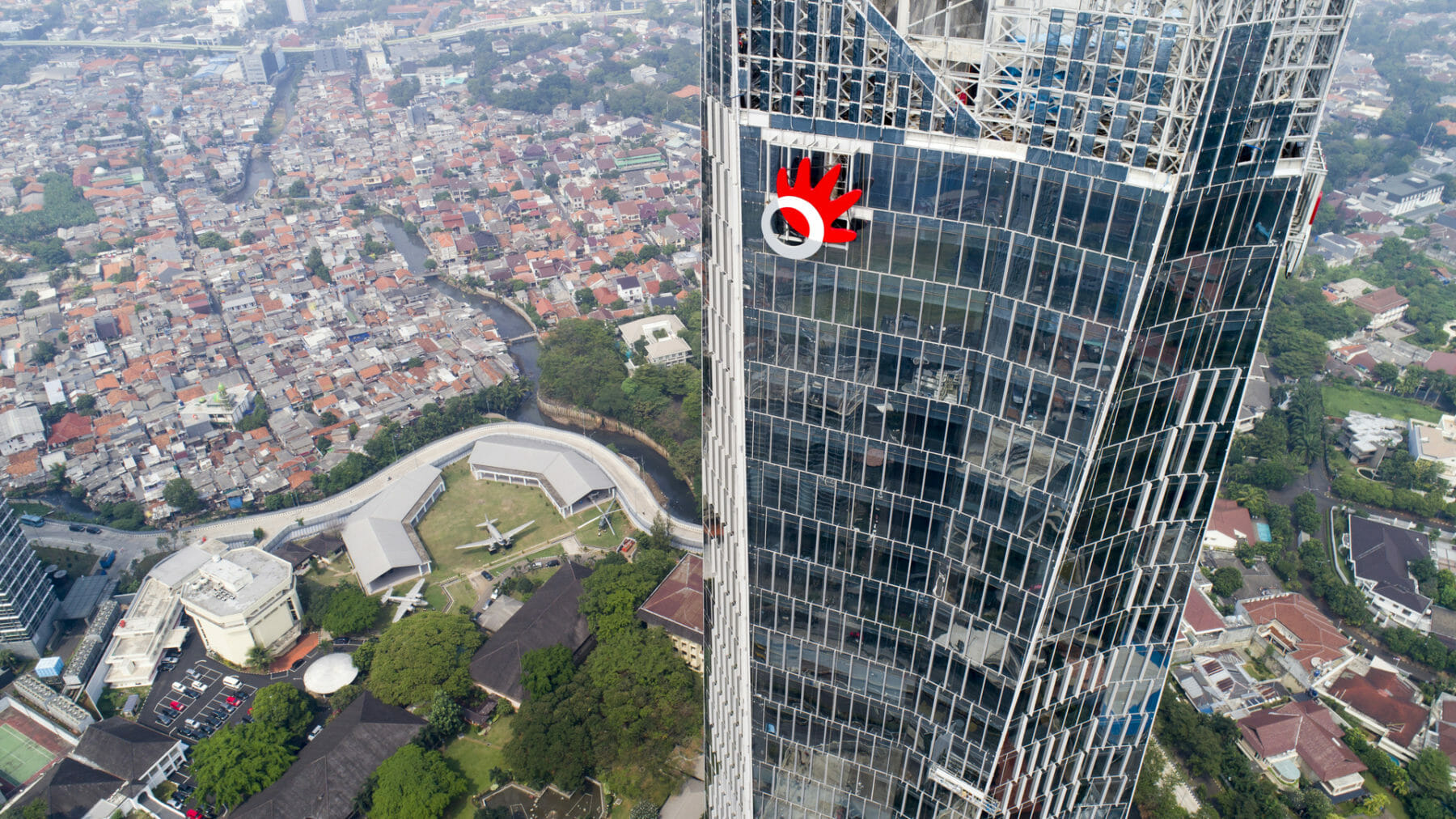 View of the top level of Telkom Landmark Tower.