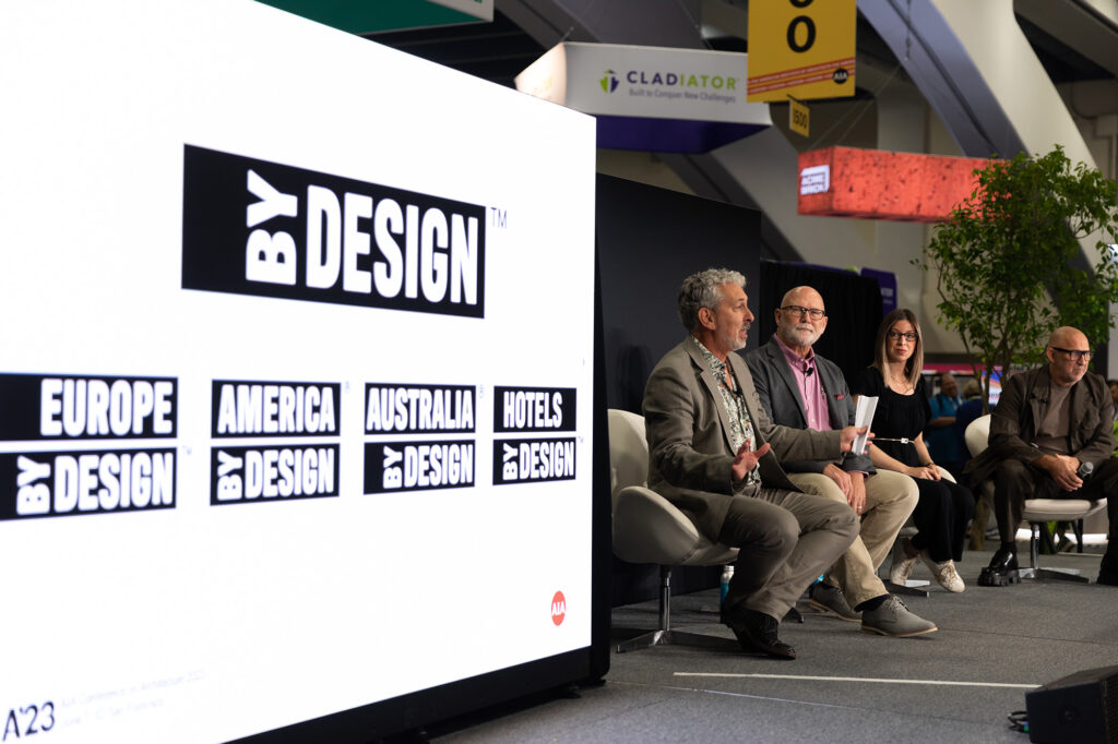 AIA San Francisco feature image. ByDesign TV panel. Image courtesy of AIA, Chloe Jackman photography.