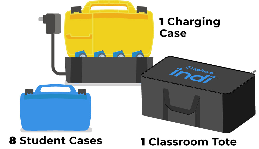 8 Student Cases, 1 Charging Case, 1 Tote Bag